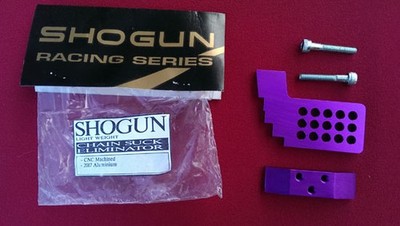 Shogun Chain Suck Eliminator Anti Chainsuck-Platte, CNC-gefräßt, purple, NOS