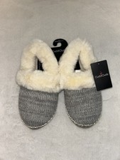 Cuddl Duds Twist Knit Slipper Bootie with Sherpa Lining Size Small NEW
