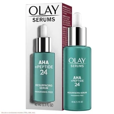 Olay Serums AHA + Peptide 24 Resurfacing Serum, Fragrance-Free, 1.3 fl oz (NEW)