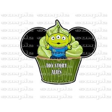 DISNEY Alien Cupcake jiu Premade Scrapbook Page Paper Piece die cut