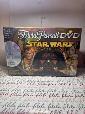 2005 Hasbro Star Wars Saga Edition Trivia Pursuit Gameboard Game And DVD Trivia