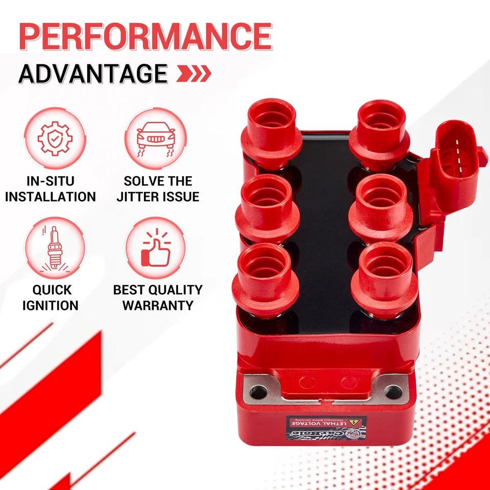 Комплект из 1 катушки зажигания и 6 свечей зажигания и 6 проводов для Jaguar XJ12 V12 6,0 л 1995-1996 годов выпуска - Изображение 3 из 4