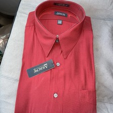 Mens Arrow Maroon Red Dress Shirt, 17-17.5/ 34/35 NEW
