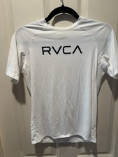 RVCA White Rash Guard UVA/UVB Protection Yout...