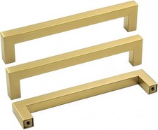 25Pack 5in Brushed Gold Cabinet Pulls hole centers,