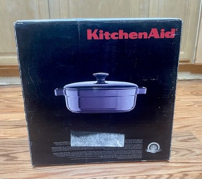 KitchenAid Streamline Ceramic 4-Quart Plum Casserole Dish w/ Lid Bakeware Purple