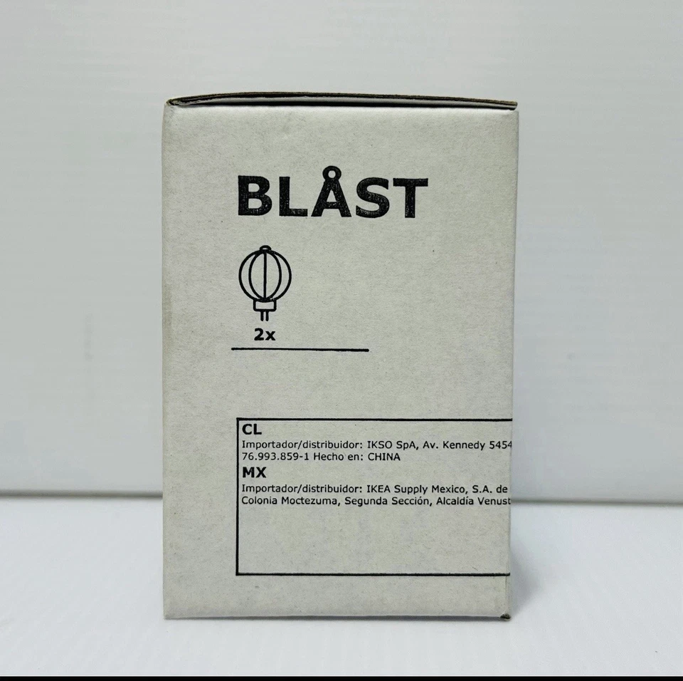 IKEA Globo de Vidrio Explosionado Blanco Bordes de Barra de Cortina 2 Extremos Tapas 303.331.87 Nuevo Foto 4 de 4