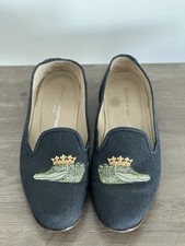 Stubbs Wootton Crocodile with Crown Velvet Slippers Men s US 11 Pre-Owned