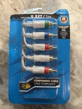 Nintendo Wii Component Cable HD by Mad Catz Brand New Factory Sealed 9.8 FT