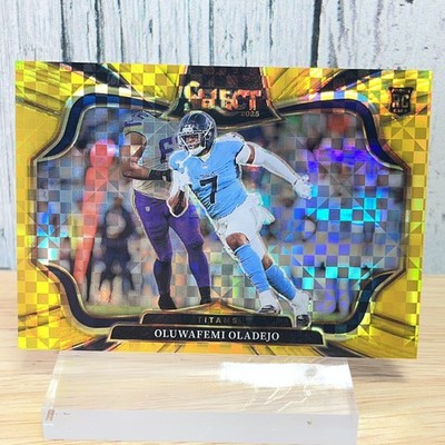 2025 Select Field Level RC Gold /10 Oluwafemi Oladejo Titans Rookie Jersey Match