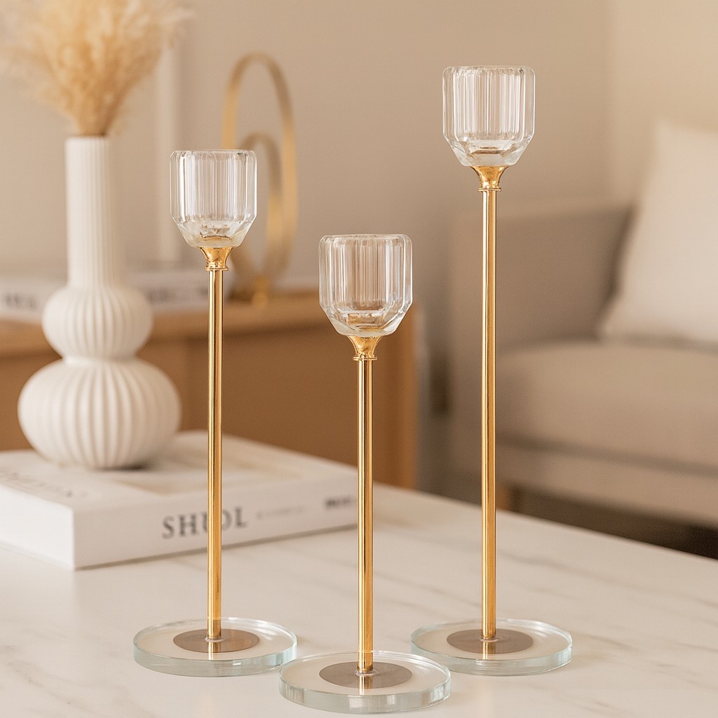 Set With Clear Round Base &ndash; Modern Design