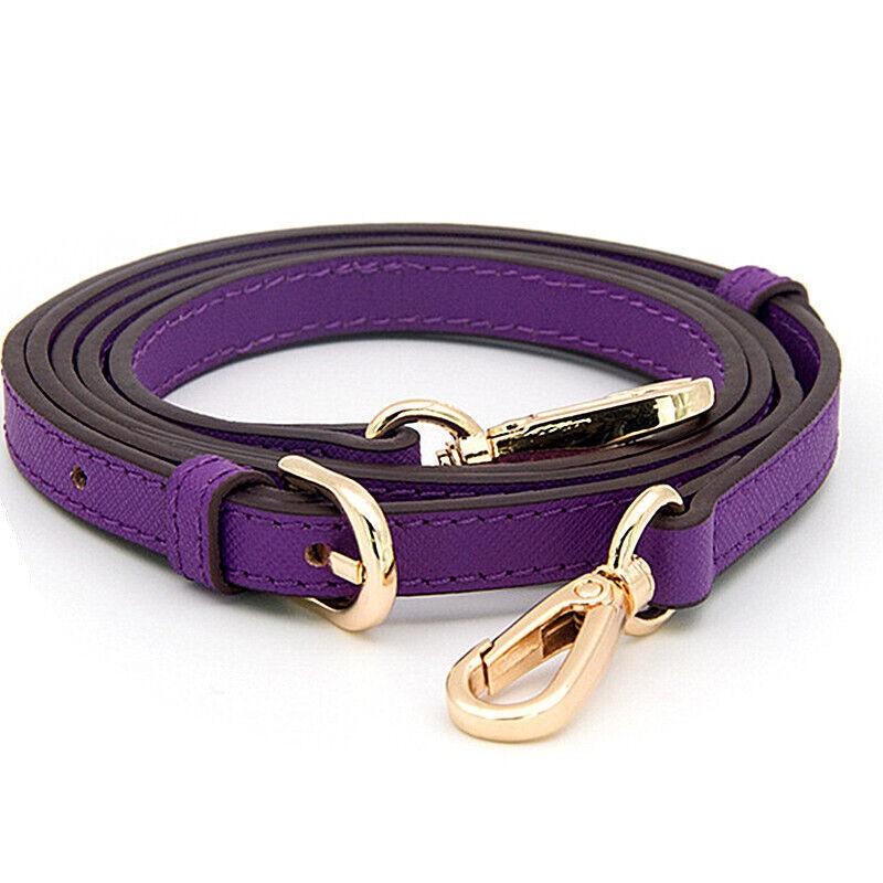 Purple Cross Genuine Leather Shoulder Adjustable Bag Strap Crossbody Handbag