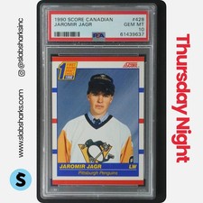1990 SCORE CANADIAN #428 JAROMIR JAGR 1ST ROUND DRAFT CHOICE RC ROOKIE PSA 10