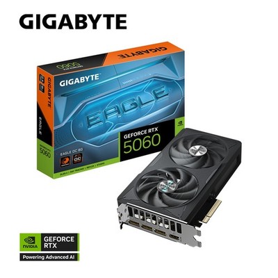 Gigabyte GeForce RTX 5060 EAGLE OC 8G 2550 MHz CUDA 3840 28 Gbps GDDR7