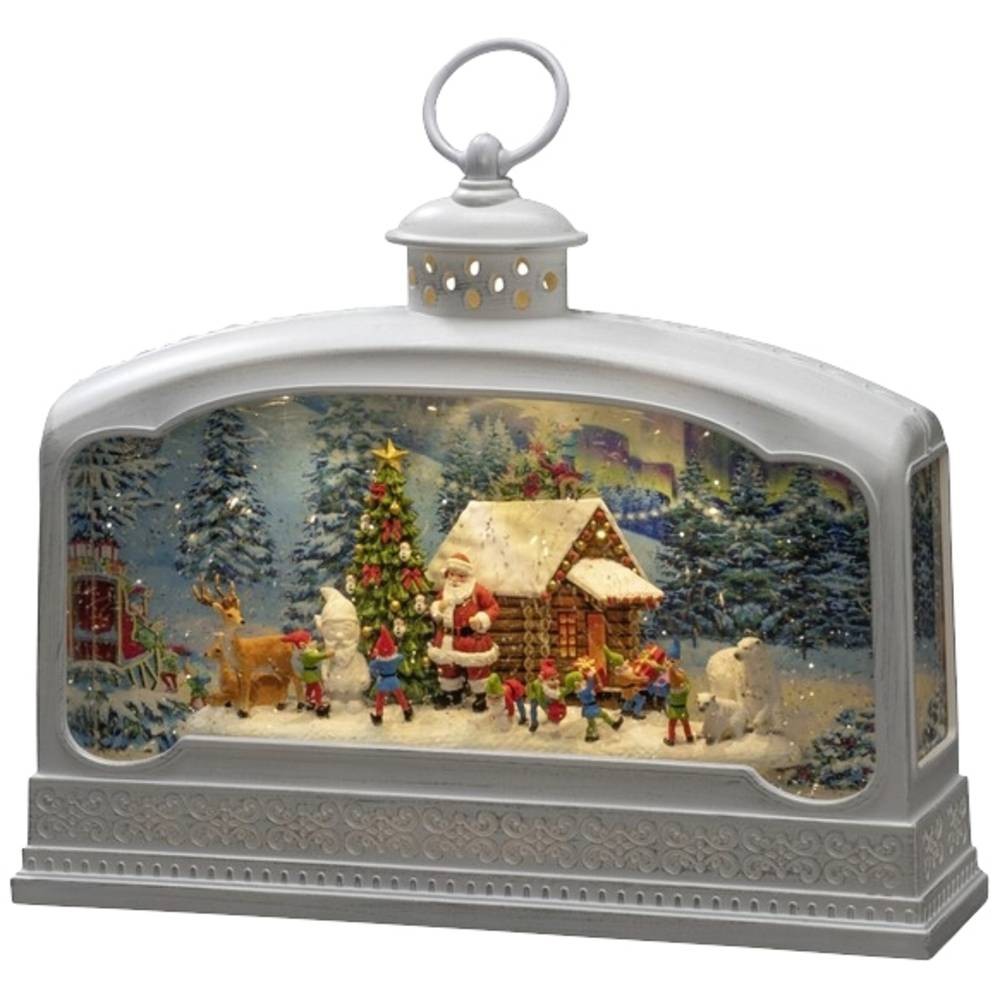 Lanterne à LED Père-Noël souvenirs d'enfance blanc chaud