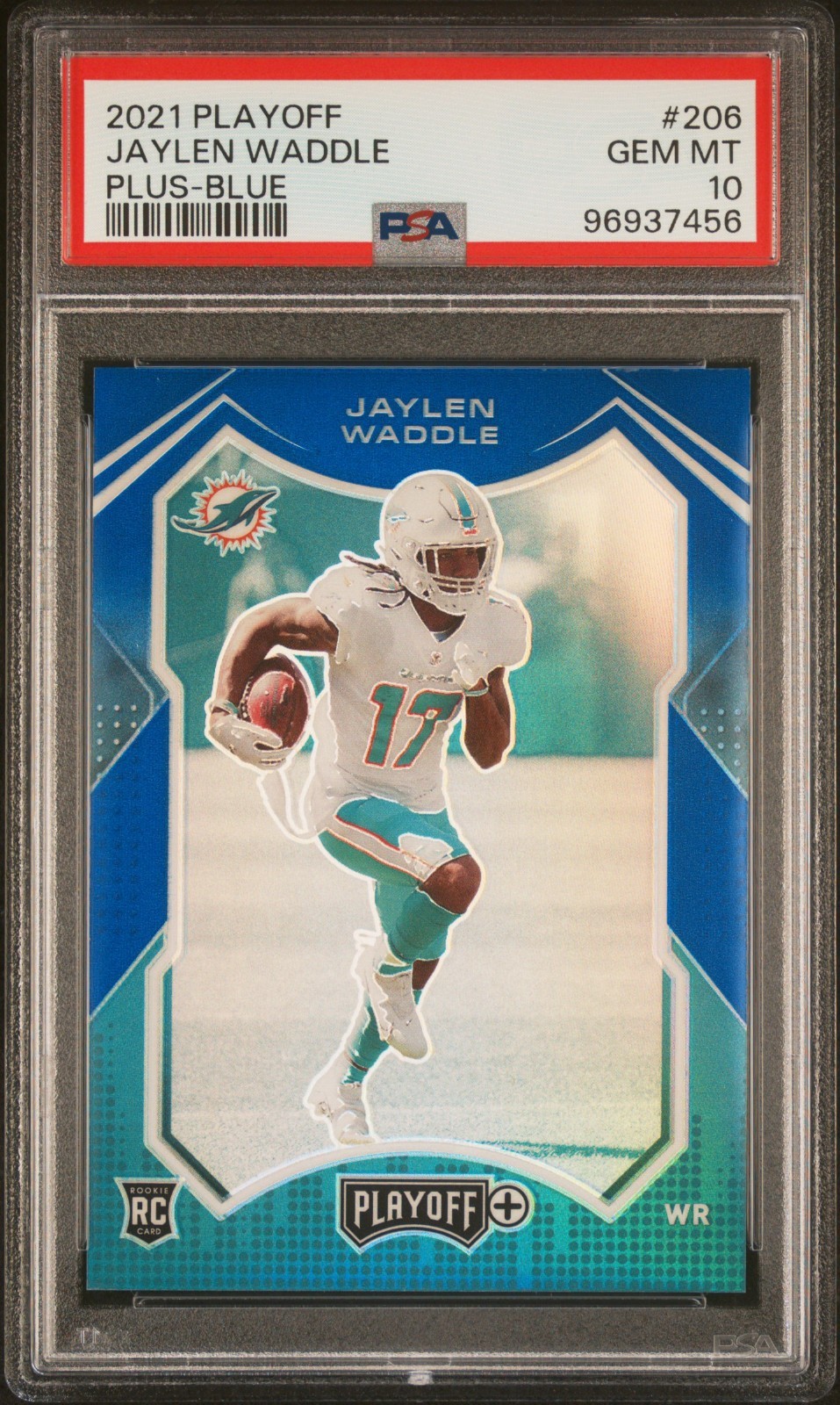Jaylen Waddle Panini Playoff #206 Plus Blue