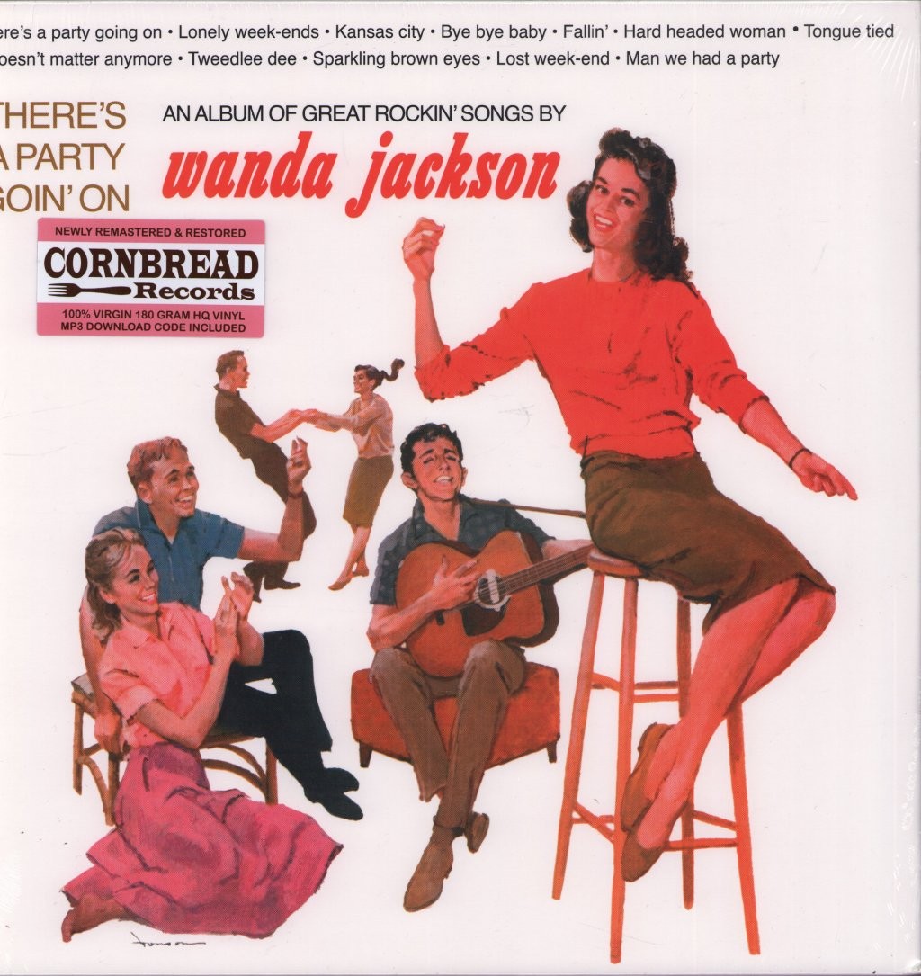 Wanda Jackson There's A Party Goin' On LP vinyl Europe Cornbread 2017 100 per