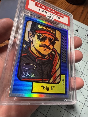 Big E Custom Sketch Print Refractor ART Card 1/1 Slabbed - Picture 2 of 3