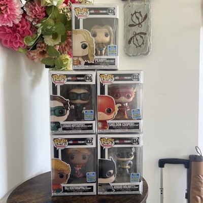BIG BANG THEORY SET OF 5, FUNKO POP VINYL 2019 SDCC, LIMITED EDITION *MINT*