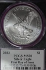 2023 PCGS MS70 FIRST DAY OF ISSUE AMERICAN SILVER EAGLE #B52713