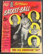 1951 NAT HOLMANS COLLEGE BASKETBALL ANNUAL VOL. 1 # 1 LOVELLETTE KANSAS JAYHAWKS