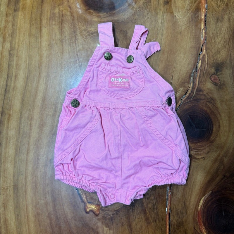 Vintage OshKosh Bgosh Pink Bubble Romper Vestbak Baby Girls 3-6 Months LL18