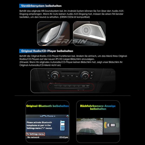 8.8" Android 13 Autoradio GPS 4G BMW 3er E90 E91 E92 E93 5er E60 E61 E63 E64 CCC - Bild 6 von 19