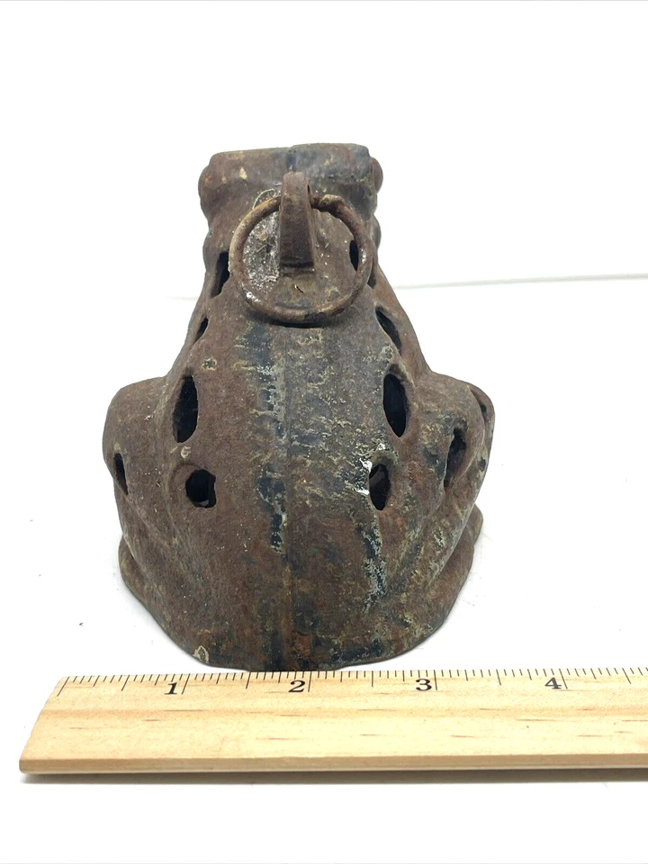 Portavelas linterna rana hierro fundido vintage enchufe original Foto 4 de 4