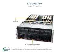 Supermicro AS-4124GS-TNR 4U 8GPU server, 2x AMD 7282 CPU, 8x RTX 3090 Turbo GPU