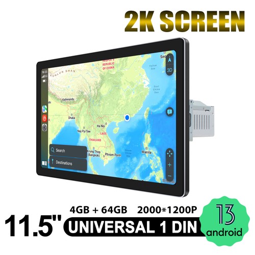 Pantalla QLED de 11,5" 2K Universal Estéreo para Coche para Din Individual Integrado CarPlay DSP FM - Imagen 2 de 16