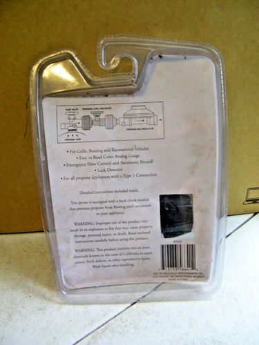 Propane Tank Gauge RV Pressure Brass Adapter Gas Level Meter Grill BBQ Indicator - Picture 2 of 2