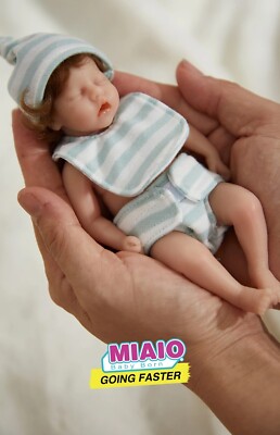 6in Full Body Silicone Reborn Baby Doll Sleeping Lifelike Anti-Stress Doll Gift