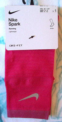 NIKE RUNNING ''SPARK'' MEN'S/WOMEN'S LIGHTWEIGHT ANKLE SOCKS -Extra Large 12-13.5