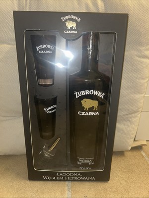 Zubrowka Czarna,Vodka,70cl,40%,OVP, Mit 2 Gläser und Ausgießer, No Macallan