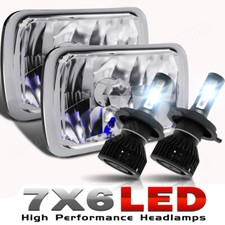 7x6" 5x7INCH Square LED Headlight Hi/Lo Beam for For Jeep Wrangler YJ Chevy S10