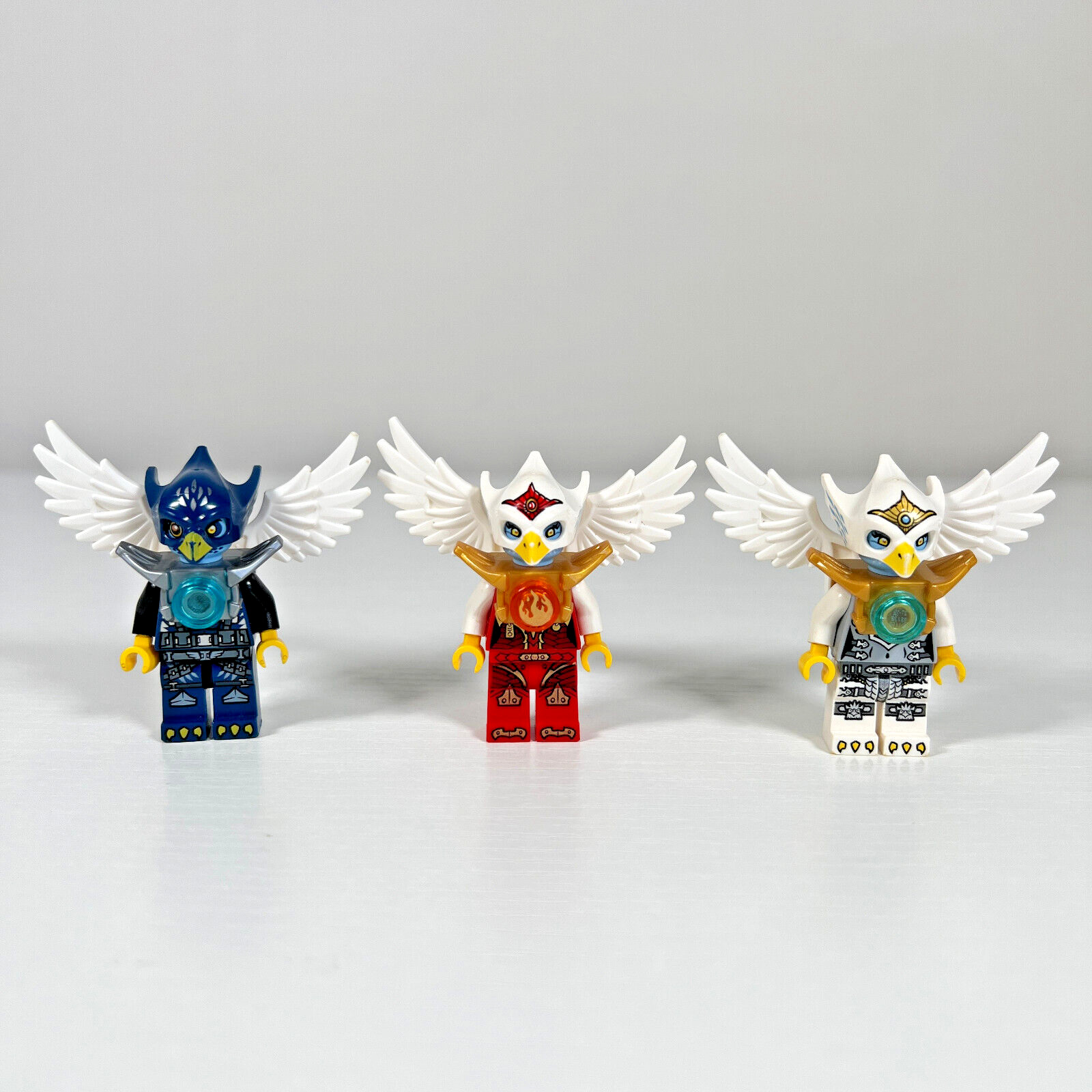 LEGO Minifigure Lot of 3 - Chima Eris Silver, Fire & Eglor loc058 loc098 loc021