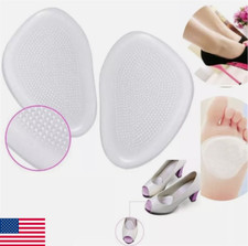 High Heel Sole Cushion Insert Forefoot Pad, 1Pair Clear Non Slip Half Insoles US
