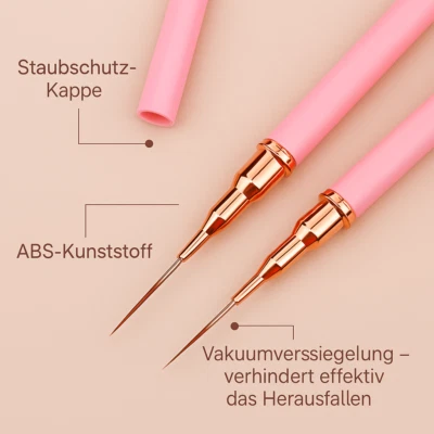 OYKRUEATS 5x Nailart Pinsel Set Gel Nägel Fineliner Dotted Detail Pinsel für Nageldesign