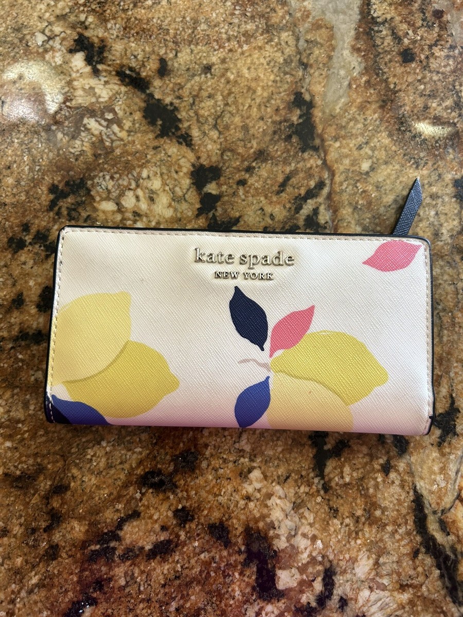 Kate Spade Cameron Lemon Zest Large Continental Wallet WLRU6143