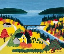 Ben Loman by the Sea Maud Lewis Folk Art Coastal Canada Bright Naïve Landscape