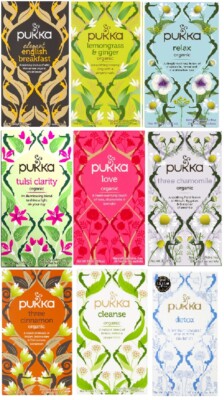 Pukka Bio Tees - 20 Schwarztee & Grüntee Beutel - 50g/36g/40g
