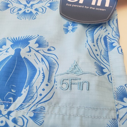 5 Fin Women's Size 12 Board Shorts Swimsuit Bottoms Fish Blue - Picture 13 of 19