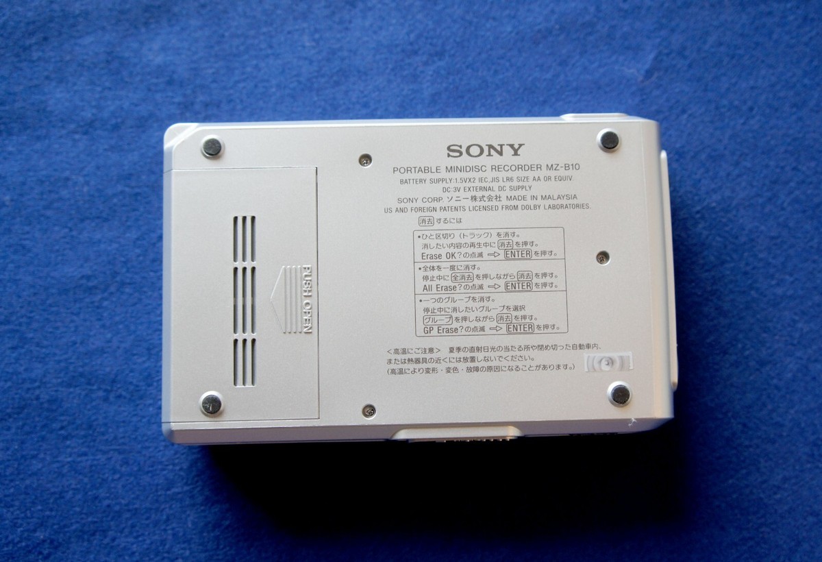 SONY MZ-B10 MD Minidisc Recorder MDLP Tested Working Perfect