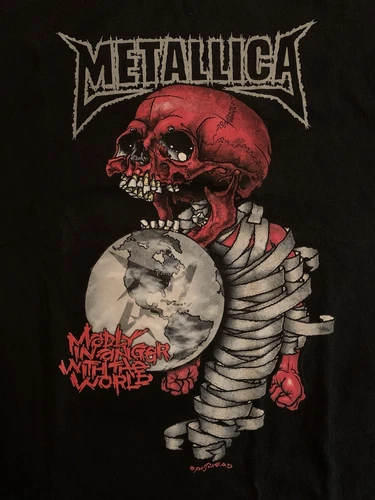 Metallica Madly In Anger Concert Tour Black T Shirt 2000s vintage concert t-shirt, vintage, single stitch, B+ condition