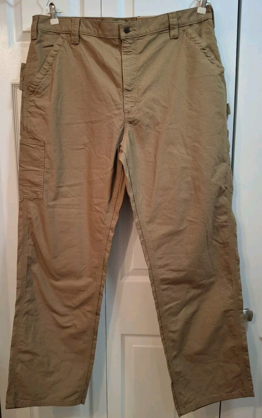 Carhartt Men B151 Loose Fit Work Dungaree Pants 40x32 Tan Canvas Original