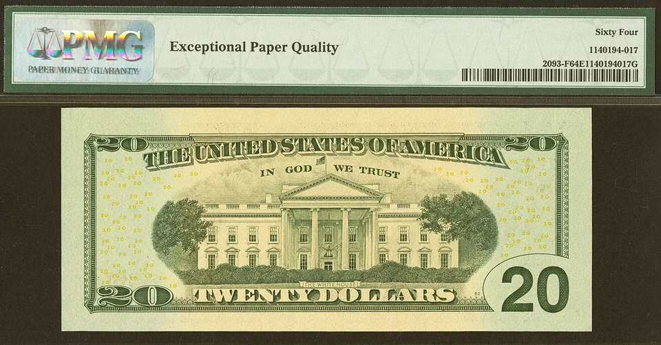 2006 $20 Federal Reserve Note PMG 64EPQ Birthday Repeater Serial Number 31313131 - Image 3 of 3