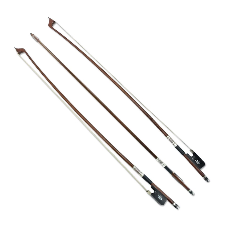 Advanced 4/4 Cello Bow Brazilwood Well Balance Straight Natural Bow Hair - Image 4 of 4