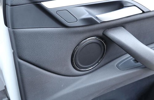 For BMW 2 Series Touring 15-2019 Black Wood Grain Door Speaker Bezel Frame Trim - Imagen 3 de 10