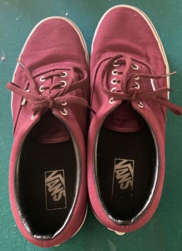Vans Off The Wall Mens Lace Up Shoes Color Maroon. Size 12 Excellent  Condition | eBay