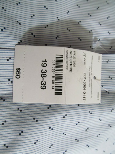 NWT STAFFORD STRETCH COMFORT PERFORMANCE SUPER SHIRT REG. FIT GEO STRIPE BLUE - Picture 18 of 18